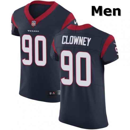 Men Nike Houston Texans 90 Jadeveon Clowney Navy Blue Team Color Vapor Untouchable Elite Player NFL Jersey